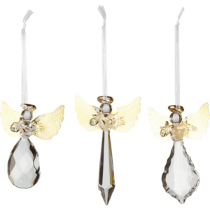 Set 3 decoratiuni brad Angel Winter Collage Accessories