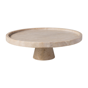 Platou servire cu picior Manufacture Travertine